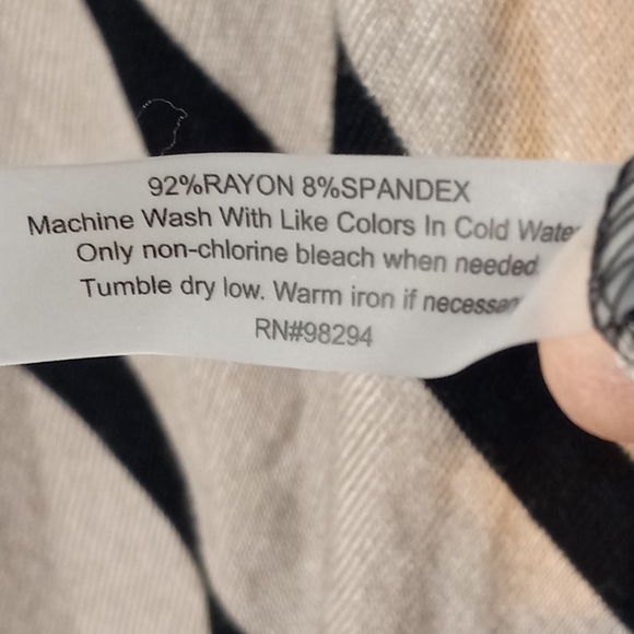 NWT Onque Casual Stretchy Stretchy Dress, Medium, Tan with Black Stripes - Picture 4 of 5